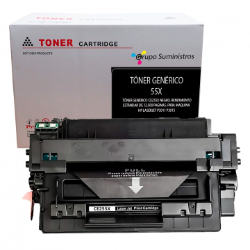 TONER PE CE255X COMPATIBLE CON HP