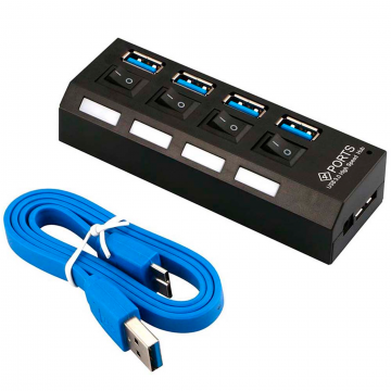 HUB USB 3.0 SWITCH LED X4