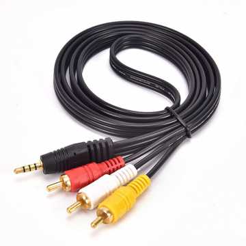 CABLE MACHO DE AUDIO RCA  3.5MM  1 A 3  1.8 MTRS