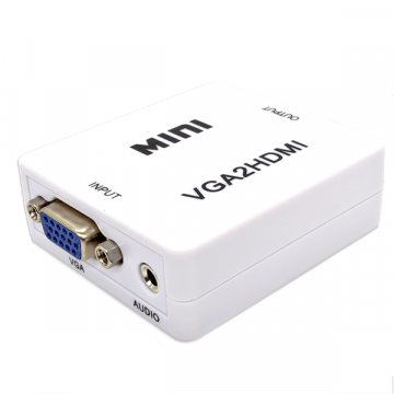 CAJA CONVERTIDORA VGA A HDMI AUDIO